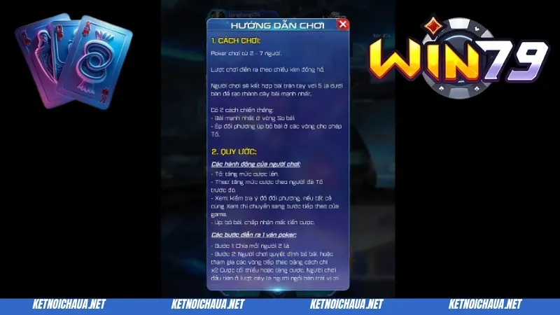 Luật chơi bài poker Win79 đơn giản nhất